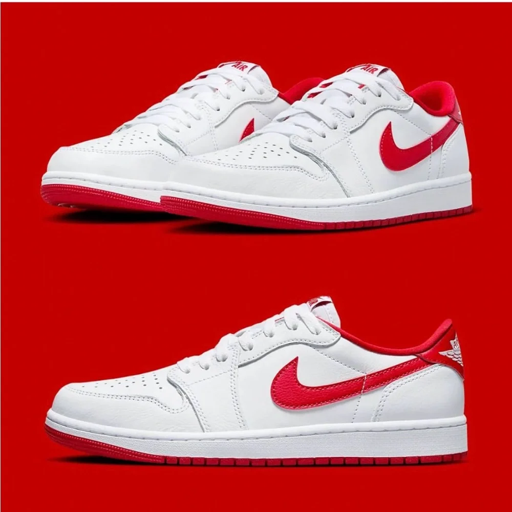Brand New Air Jordan 1 Retro Low OG “University Red” CZ0790 161 Men’s Sneakers - Picture 1 of 10